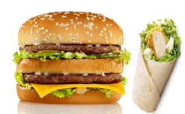 McDonald's Big Mac vs. Chicken Wrap